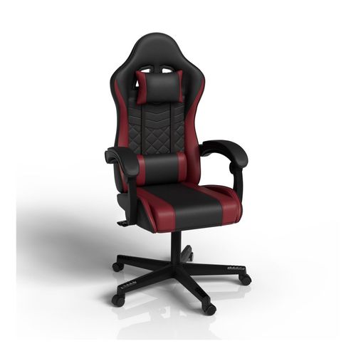 4262437185590 - Gamingstuhl HyperSeat Bürostuhl aus Kunstleder verstellbare Rückenlehne – Schwarz bordeaux 4262437185590 - Gamingstuhl HyperSeat Bürostuhl aus Kunstleder verstellbare Rückenlehne – Schwarz bordeaux