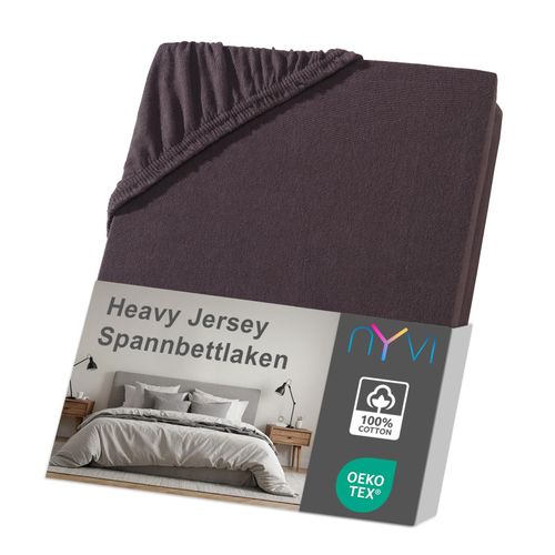 4255636633177 - NYVI Spannbettlaken DreamScience Heavy Jersey - Spannbetttuch Formstabil 160g m² Rundum-Gummizug Bügelfrei Farbebraun Größe180x200 - 200x200 + 15 cm Topper 4255636633177 - NYVI Spannbettlaken DreamScience Heavy Jersey - Spannbetttuch Formstabil 160g m² Rundum-Gummizug Bügelfrei Farbebraun Größe180x200 - 200x200 + 15 cm Topper