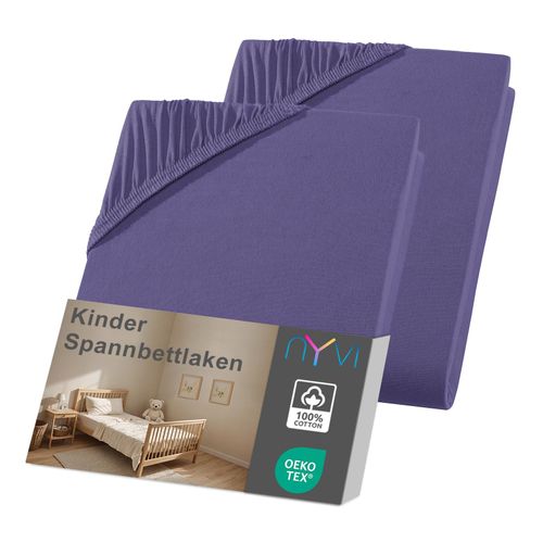 4255636635331 - NYVI Kinder Spannbettlaken Junior für Kinderbettmatratzen bis 12cm Höhe - Weich & Anschmiegsam Rundumgummizug Bügelfrei Farbelila Größe70x140 cm (2er Pack) 4255636635331 - NYVI Kinder Spannbettlaken Junior für Kinderbettmatratzen bis 12cm Höhe - Weich & Anschmiegsam Rundumgummizug Bügelfrei Farbelila Größe70x140 cm (2er Pack)
