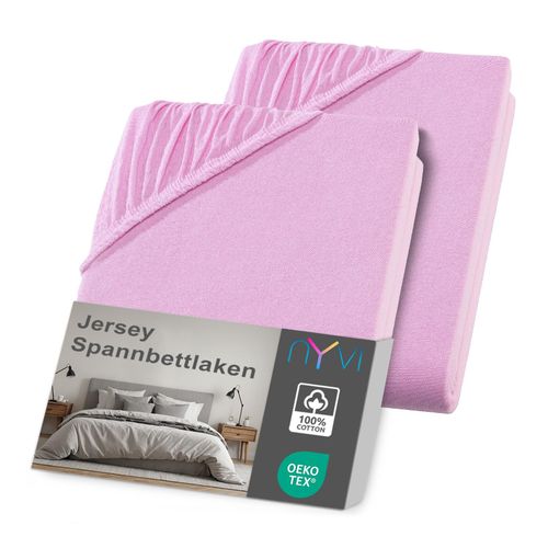 4255636635997 - NYVI Jersey Spannbettlaken DreamScience für Matratzen bis 22 cm Höhe - Weich & Anschmiegsam Rundumgummizug Bügelfrei Farberosa Größe140x200 - 160x200 cm (2er Pack) 4255636635997 - NYVI Jersey Spannbettlaken DreamScience für Matratzen bis 22 cm Höhe - Weich & Anschmiegsam Rundumgummizug Bügelfrei Farberosa Größe140x200 - 160x200 cm (2er Pack)
