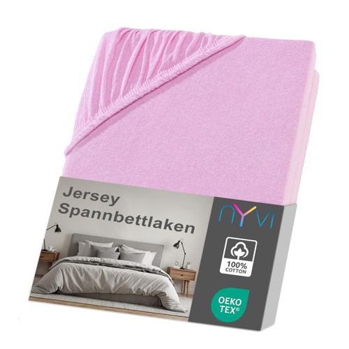 4255636631005 - NYVI Jersey Spannbettlaken DreamScience für Matratzen bis 22 cm Höhe - Weich & Anschmiegsam Rundumgummizug Bügelfrei Farberosa Größe140x200 - 160x200 cm 4255636631005 - NYVI Jersey Spannbettlaken DreamScience für Matratzen bis 22 cm Höhe - Weich & Anschmiegsam Rundumgummizug Bügelfrei Farberosa Größe140x200 - 160x200 cm