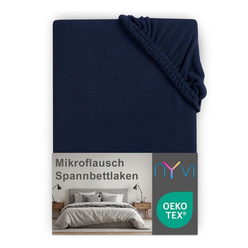 4255636634785 - NYVI Spannbettlaken DreamScience Mikroflausch - Kuschelweiches & Wärmendes Bettlaken Spannbetttuch Größe180x200 - 200x200 cm Farbenavy 4255636634785 - NYVI Spannbettlaken DreamScience Mikroflausch - Kuschelweiches & Wärmendes Bettlaken Spannbetttuch Größe180x200 - 200x200 cm Farbenavy