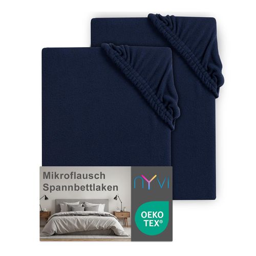 4255636639773 - NYVI Spannbettlaken DreamScience Mikroflausch - Kuschelweiches & Wärmendes Bettlaken Spannbetttuch Farbenavy Größe180x200 - 200x200 cm (2er Pack) 4255636639773 - NYVI Spannbettlaken DreamScience Mikroflausch - Kuschelweiches & Wärmendes Bettlaken Spannbetttuch Farbenavy Größe180x200 - 200x200 cm (2er Pack)