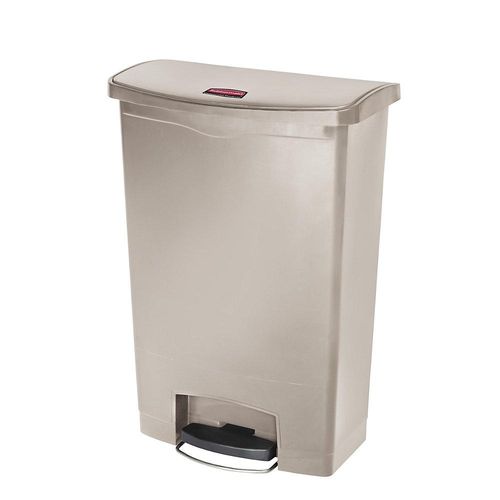 0086876223965 - Tretabfalleimer Slim Jim® Kunststoff Fassungsvermögen 90 Liter mit Rollen beige