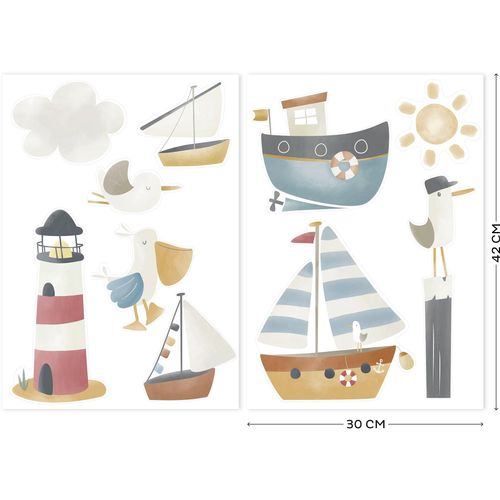 8711444615584 - Wandtattoo LITTLE DUTCH Selbstklebende Wandtattoo Set Sailors Bay bunt B H T 30cm x 42cm x 0cm Kinder PVC Wandtattoos - Luxus Wandaufkleber - Sailors Bay - 2x 42x30cm 8711444615584 - Wandtattoo LITTLE DUTCH Selbstklebende Wandtattoo Set Sailors Bay bunt B H T 30cm x 42cm x 0cm Kinder PVC Wandtattoos - Luxus Wandaufkleber - Sailors Bay - 2x 42x30cm