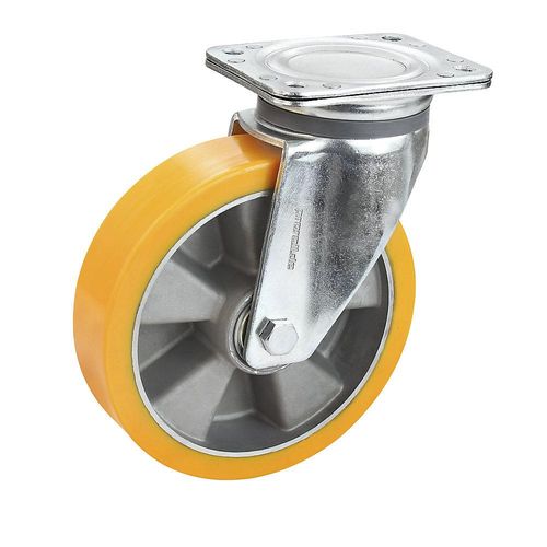 4250615287969 - PU-Reifen auf Alu-Felge Rad-Ø x Breite 200 x 50 mm Lenkrolle Proroll 4250615287969 - PU-Reifen auf Alu-Felge Rad-Ø x Breite 200 x 50 mm Lenkrolle Proroll