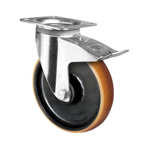 4260654030730 - Polyurethan-Reifen braun auf PA-Felge Rad-Ø x Breite 200 x 50 mm Lenkrolle kaiserkraft 4260654030730 - Polyurethan-Reifen braun auf PA-Felge Rad-Ø x Breite 200 x 50 mm Lenkrolle kaiserkraft