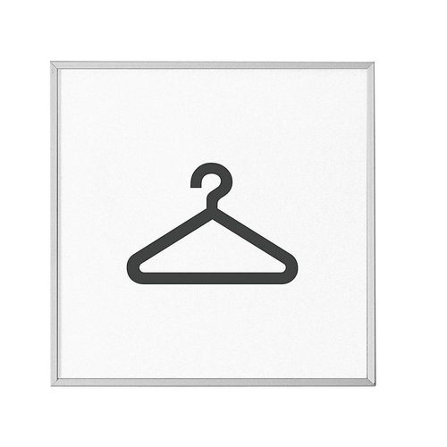 4060081702220 - MADRID Silver Line™ Türschild Piktogramm HxB 120 x 120 mm Garderobe kaiserkraft 4060081702220 - MADRID Silver Line™ Türschild Piktogramm HxB 120 x 120 mm Garderobe kaiserkraft