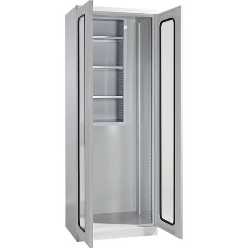 4061753071385 - Geräte- und Putzmittelschrank Breite 750 mm Sichtfenstertüren lichtgrau kaiserkraft