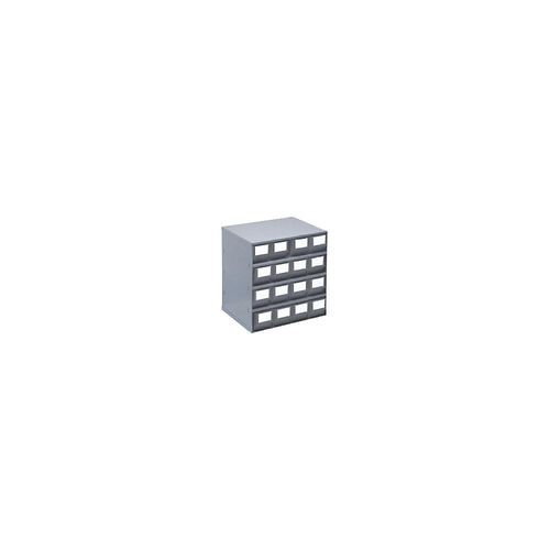 4009292808710 - Schubladenmagazin Gehäuse-Traglast 75 kg HxBxT 395 x 376 x 300 mm 16 Schubladen Schubladen grau kaiserkraft
