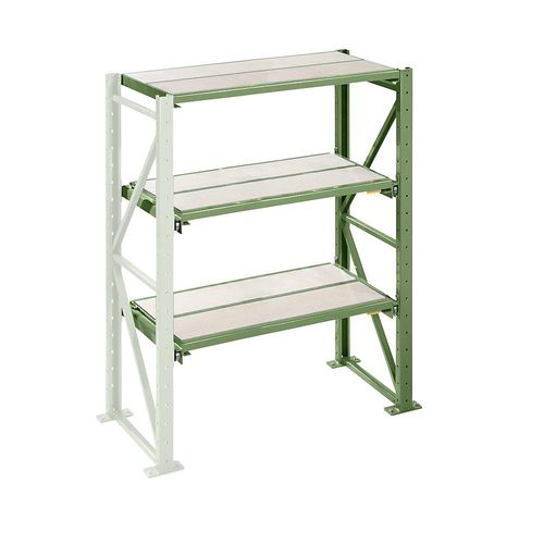 7612269062151 - LISTA Schwerlast-Auszugregal Einschubbreite 1290 mm Tiefe 860 mm Anbauregal resedagrün