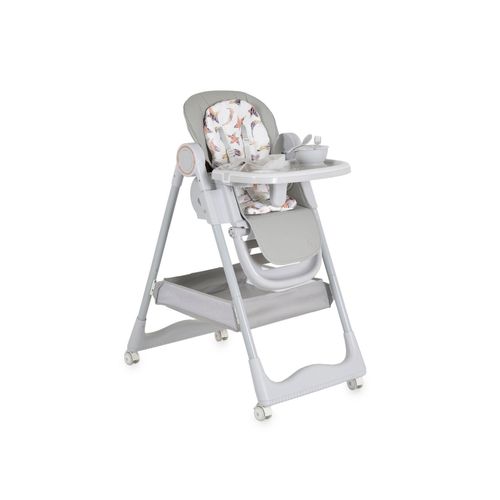 3801005153008 - Kinderhochstuhl Surprise faltbar Lätzchen Schüssel Löffel Gabel Räder Korb grau 3801005153008 - Kinderhochstuhl Surprise faltbar Lätzchen Schüssel Löffel Gabel Räder Korb grau