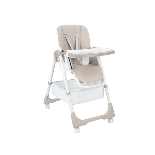 3800171220682 - Kikka boo Kinderhochstuhl Spicy+ faltbar höhenverstellbar Fußstütze Räder Korb beige