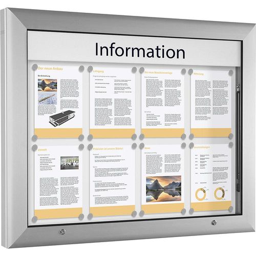 4260256790254 - Schaukasten für Innen- und Außenbereich Querformat für DIN A1 Türöffnung 90° nach oben Rückwandfarbe Reinweiß kaiserkraft 4260256790254 - Schaukasten für Innen- und Außenbereich Querformat für DIN A1 Türöffnung 90° nach oben Rückwandfarbe Reinweiß kaiserkraft