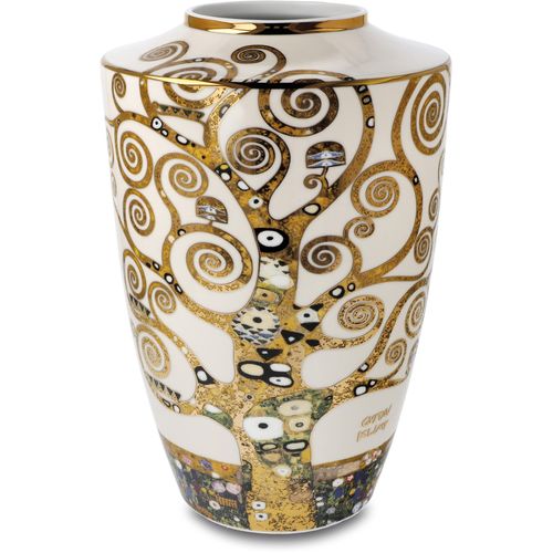 4005169352164 - Tischvase GOEBEL Vase Gustav Klimt - Der Lebensbaum gold (creme goldfarben) Vasen B H T 16cm x 24cm x 16cm Porzellan aus Porzellan Höhe ca 24 cm B16cm H24cm T16cm