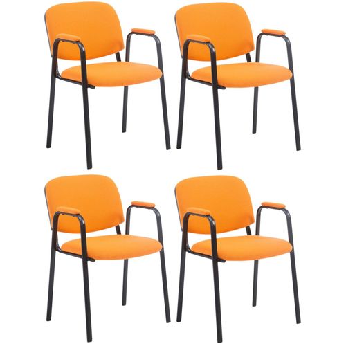 4251756462604 - 4er Set Besucherstühle Ken Pro Stoff Mit Gepolsterten Armlehnen Und Stoffbezügen I Polsterstühle Mit Metallgestell 4251756462604 - 4er Set Besucherstühle Ken Pro Stoff Mit Gepolsterten Armlehnen Und Stoffbezügen I Polsterstühle Mit Metallgestell