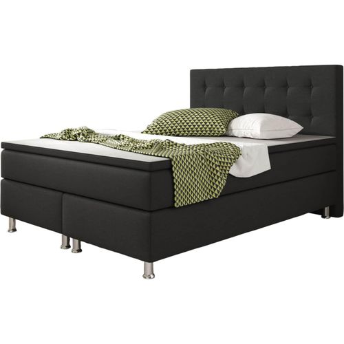 4260263718227 - Inter Handels Boxspringbett Köln 140 x 200 cm schwarz