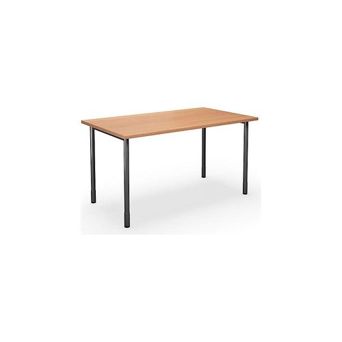 4061753262059 - Mehrzwecktisch DUO-C gerade Platte HxT 700 - 800 x 800 mm Breite 1400 mm Buche schwarz kaiserkraft 4061753262059 - Mehrzwecktisch DUO-C gerade Platte HxT 700 - 800 x 800 mm Breite 1400 mm Buche schwarz kaiserkraft