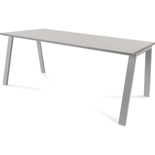 8427951005625 - Schreibtisch BLANCA Höhe 740 mm Gestell A-Form BxT 1800 x 800 mm grau   grau kaiserkraft