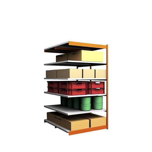 4250623734264 - Stabil-Steckregal doppelseitig Regalhöhe 2500 mm orange verzinkt Bodenbreite 1325 mm Anbauregal Breite x Tiefe 1325 x 800 mm hofe 4250623734264 - Stabil-Steckregal doppelseitig Regalhöhe 2500 mm orange verzinkt Bodenbreite 1325 mm Anbauregal Breite x Tiefe 1325 x 800 mm hofe