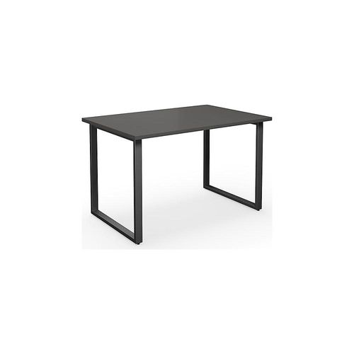 4061753262660 - Mehrzwecktisch DUO-O gerade Platte Tiefe 800 mm Breite 1200 mm dunkelgrau   schwarz kaiserkraft