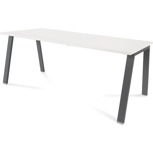 8427951005847 - Schreibtisch BLANCA Höhe 740 mm Gestell A-Form BxT 1800 x 800 mm weiß anthrazit kaiserkraft 8427951005847 - Schreibtisch BLANCA Höhe 740 mm Gestell A-Form BxT 1800 x 800 mm weiß anthrazit kaiserkraft