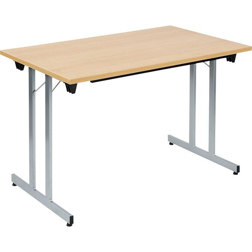 4061753246578 - Klapptisch F25 BxT 1200 x 700 mm Platte Buche-Dekor Gestell alusilber kaiserkraft 4061753246578 - Klapptisch F25 BxT 1200 x 700 mm Platte Buche-Dekor Gestell alusilber kaiserkraft