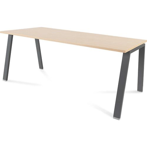 8427951005823 - Schreibtisch BLANCA Höhe 740 mm Gestell A-Form BxT 1800 x 800 mm Buche-Dekor anthrazit kaiserkraft 8427951005823 - Schreibtisch BLANCA Höhe 740 mm Gestell A-Form BxT 1800 x 800 mm Buche-Dekor anthrazit kaiserkraft