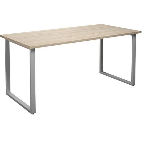 4061753262974 - Mehrzwecktisch DUO-O gerade Platte Tiefe 800 mm Breite 1600 mm Eiche   silber kaiserkraft