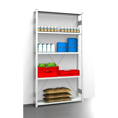 4061753031105 - eurokraft pro Hygiene-Steckregal Regalhöhe 2350 mm 5 Fachböden BxT 1275 x 385 mm Grundregal