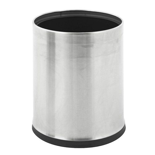 8713631650125 - Papierkorb Edelstahl rund Volumen 10 l HxØ 270 x 225 mm feuerfest kaiserkraft