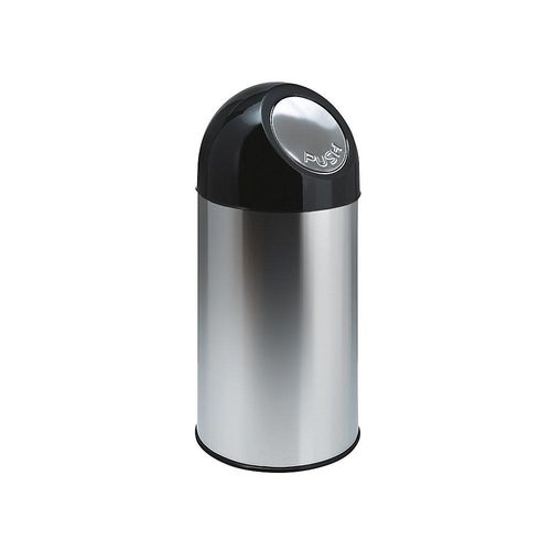 8713631023424 - Push-Mülleimer Stahl Volumen 40 l verzinkter Innenbehälter Edelstahl kaiserkraft 8713631023424 - Push-Mülleimer Stahl Volumen 40 l verzinkter Innenbehälter Edelstahl kaiserkraft
