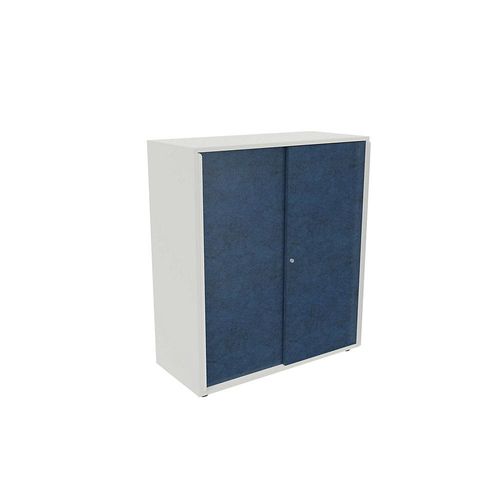 0089336799864 - Schiebetürenschrank NEOTEX mit Akustik-Front HxBxT 1150 x 1000 x 440 mm Front atlantikblau kaiserkraft
