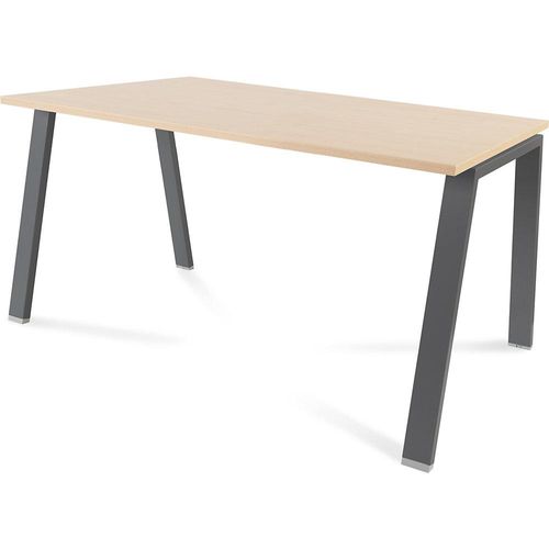 8427951004093 - Schreibtisch BLANCA Höhe 740 mm Gestell A-Form BxT 1400 x 800 mm Buche-Dekor anthrazit kaiserkraft 8427951004093 - Schreibtisch BLANCA Höhe 740 mm Gestell A-Form BxT 1400 x 800 mm Buche-Dekor anthrazit kaiserkraft