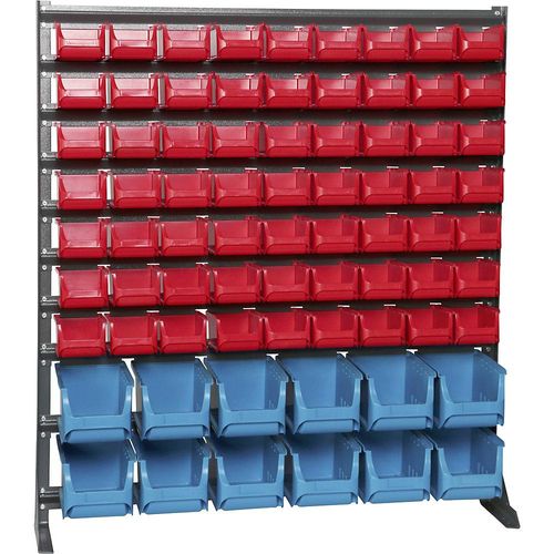 4021508567228 - Kleinteileregal Breite 1020 mm mit Sichtlagerkästen HxT 1110 x 235 mm kaiserkraft 4021508567228 - Kleinteileregal Breite 1020 mm mit Sichtlagerkästen HxT 1110 x 235 mm kaiserkraft