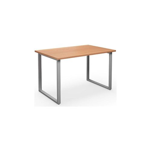 4061753262585 - Mehrzwecktisch DUO-O gerade Platte Tiefe 800 mm Breite 1200 mm Buche   silber kaiserkraft