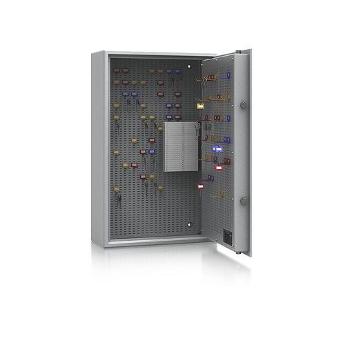 5901468303274 - Schlüsseltresor Sicherheitsstufe A und Euro-Norm S1 lichtgrau HxBxT 800 x 500 x 200 mm für max 200 Haken kaiserkraft