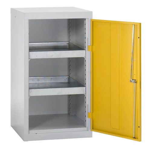 4031068146344 - Umweltschrank ohne Türlochung HxBxT 900 x 500 x 500 mm 2 Wannenböden lichtgrau   signalgelb kaiserkraft