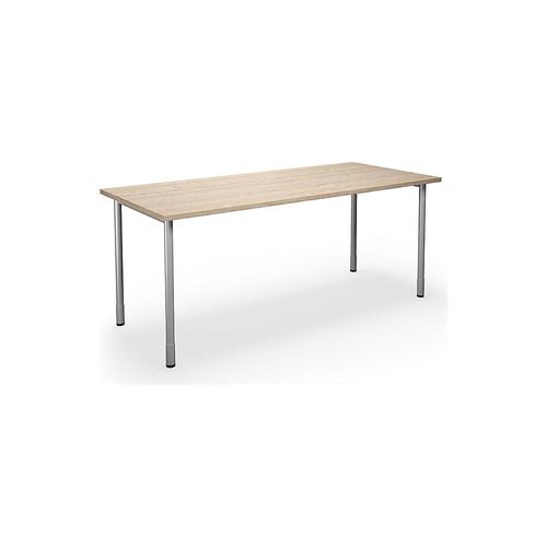 4061753262431 - Mehrzwecktisch DUO-C gerade Platte HxT 700 - 800 x 800 mm Breite 1800 mm Eiche silber kaiserkraft 4061753262431 - Mehrzwecktisch DUO-C gerade Platte HxT 700 - 800 x 800 mm Breite 1800 mm Eiche silber kaiserkraft