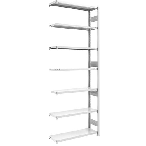 4250623788984 - Schwerlast-Steckregal grau beidseitig Regalhöhe 3000 mm 7 Böden Anbauregal BxT 1000 x 400 mm hofe