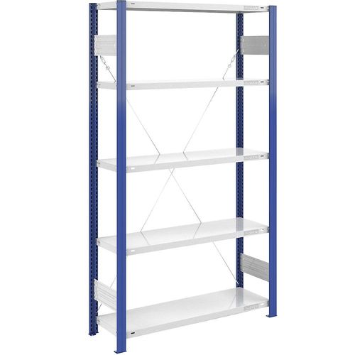 4061753028921 - eurokraft pro Lager-Steckregal Regalständer blau HxB 2000 x 1000 mm Boden lichtgrau Grundregal Tiefe 400 mm 4061753028921 - eurokraft pro Lager-Steckregal Regalständer blau HxB 2000 x 1000 mm Boden lichtgrau Grundregal Tiefe 400 mm
