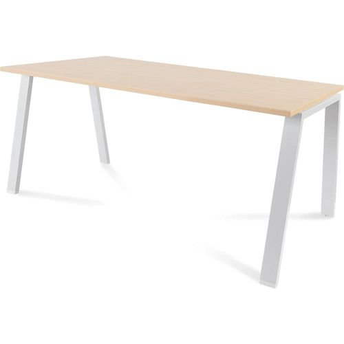 8427951004895 - Schreibtisch BLANCA Höhe 740 mm Gestell A-Form BxT 1600 x 800 mm Buche-Dekor weiß kaiserkraft 8427951004895 - Schreibtisch BLANCA Höhe 740 mm Gestell A-Form BxT 1600 x 800 mm Buche-Dekor weiß kaiserkraft