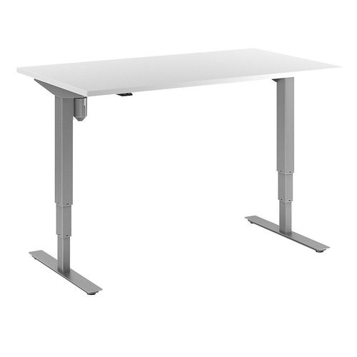 4061753258618 - Schreibtisch Atlanta elektrisch höhenverstellbar gerade BxT 1400 x 800 mm weiß silber kaiserkraft 4061753258618 - Schreibtisch Atlanta elektrisch höhenverstellbar gerade BxT 1400 x 800 mm weiß silber kaiserkraft