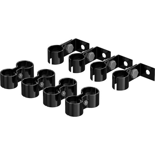 4061753091079 - Set aus Verbindungsklammern und Wandbefestigungen 2 x 4 Stk schwarz kaiserkraft 4061753091079 - Set aus Verbindungsklammern und Wandbefestigungen 2 x 4 Stk schwarz kaiserkraft