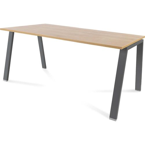 8427951005007 - Schreibtisch BLANCA Höhe 740 mm Gestell A-Form BxT 1600 x 800 mm Eiche-Dekor anthrazit kaiserkraft 8427951005007 - Schreibtisch BLANCA Höhe 740 mm Gestell A-Form BxT 1600 x 800 mm Eiche-Dekor anthrazit kaiserkraft