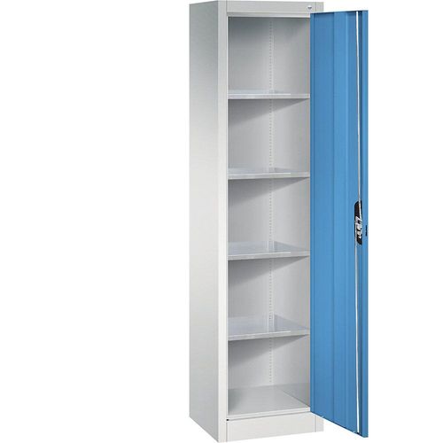 4064615143770 - Werkstatt-Flügeltürschrank HxBxT 1950 x 502 x 400 mm lichtgrau   lichtblau C+P
