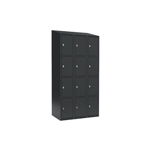 7042424830910 - 4er-Schließfachschrank Fydor 3 Abteile grau B 900 mm 3 Abteile schräge Dachform Vorhängeschloss kaiserkraft 7042424830910 - 4er-Schließfachschrank Fydor 3 Abteile grau B 900 mm 3 Abteile schräge Dachform Vorhängeschloss kaiserkraft