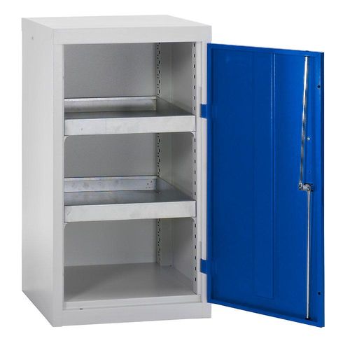 4031068146337 - Umweltschrank ohne Türlochung HxBxT 900 x 500 x 500 mm 2 Wannenböden lichtgrau   enzianblau kaiserkraft