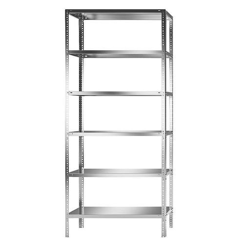 4021177029164 - Edelstahlregal Regalhöhe 2500 mm Grundregal Breite x Tiefe 1100 x 400 mm kaiserkraft