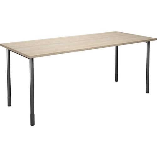 4061753262448 - Mehrzwecktisch DUO-C gerade Platte HxT 700 - 800 x 800 mm Breite 1800 mm Eiche schwarz kaiserkraft 4061753262448 - Mehrzwecktisch DUO-C gerade Platte HxT 700 - 800 x 800 mm Breite 1800 mm Eiche schwarz kaiserkraft